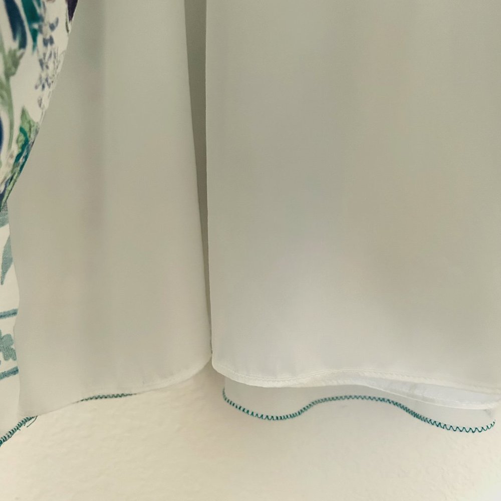 Max Studio Speciality Prods (M.S.S.P.) DRESS, XL White w/blue, purple, & green - Picture 3 of 8